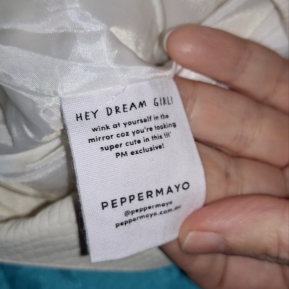 Peppermayo Snake Skin Textured White Pants 16 - Picture 4 of 4